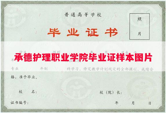 承德护理职业学院毕业证样本图片