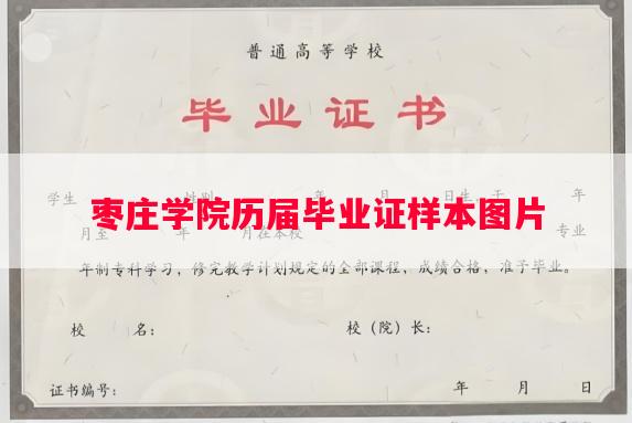 枣庄学院历届毕业证样本图片 枣庄学院历届毕业证样本图片